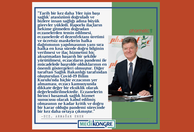 Derneğimiz Yönetim Kurulu Başkanımız Sayın Ecz. Armağan ENER'in MediKongre Dergi Röportajı